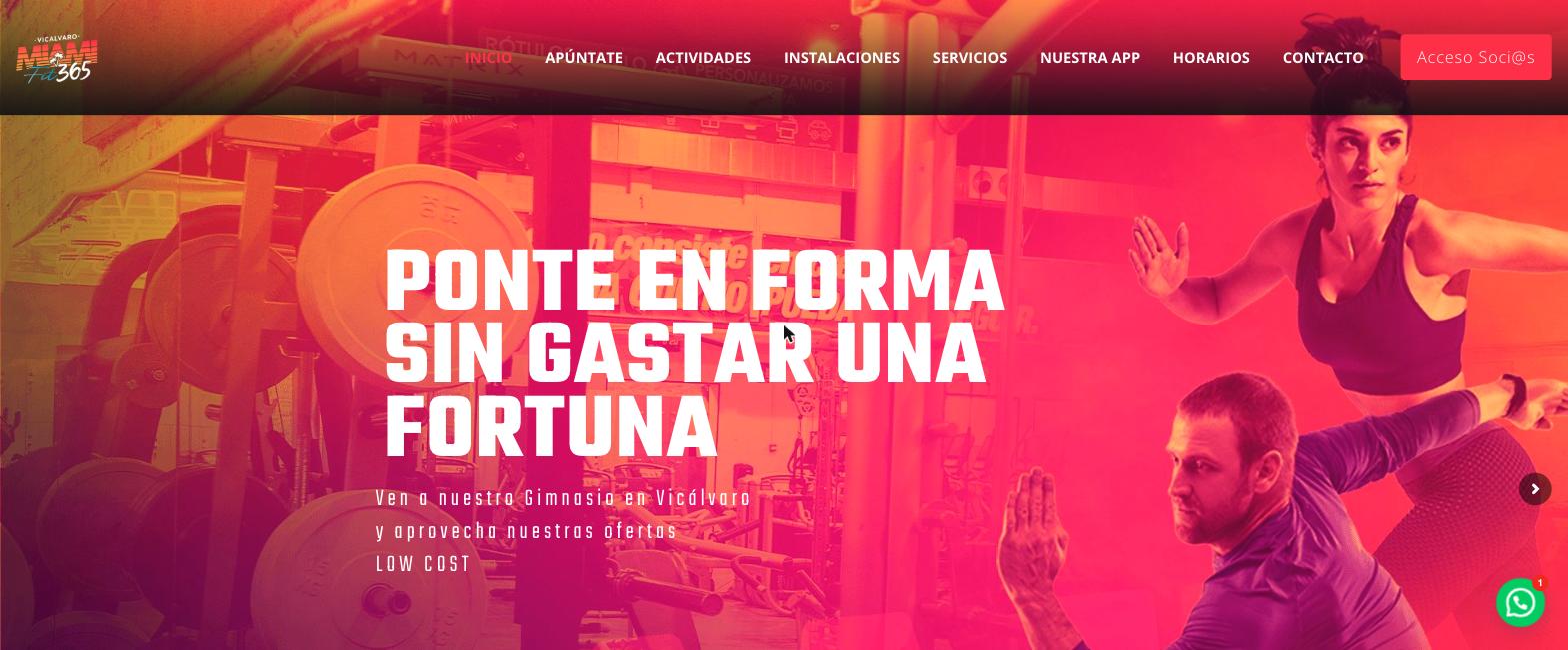 Web de MiamiFit365
